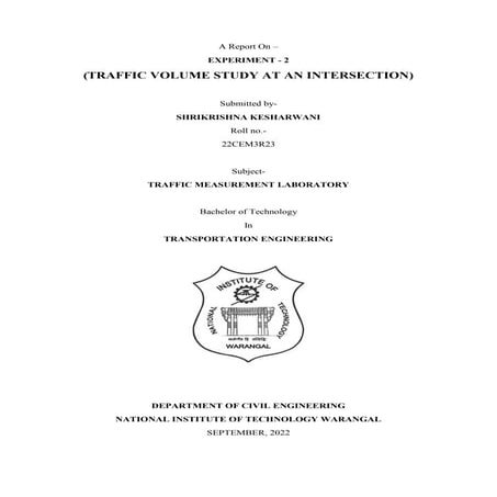 INTERSECTION_VOLUME_COUNT_CALCULATE TRAFFIC COUNT