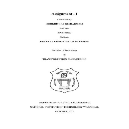 SUSTAINABLE TRANSPORTATION: VARIOUS PLOICIES FORMULATED IN INDIA IN REALISING...