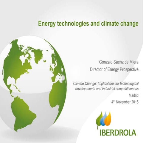 Energy technologies and climate change