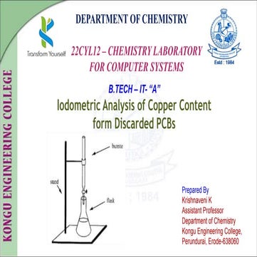 22CYL12 & Chemistry laboratory for computer Systems (IT-A - Cu).ppt