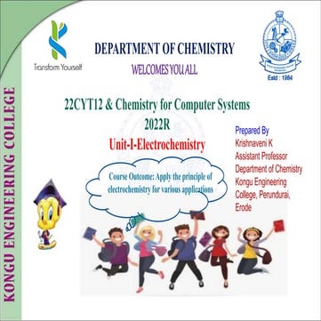 22CYT12 & Chemistry for Computer Systems-Unit_I_Electrochemistry.ppt