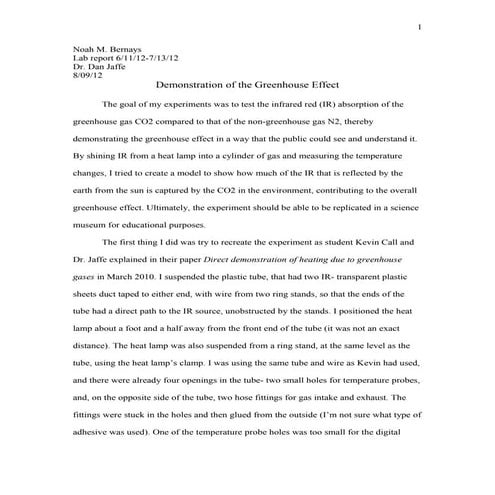 Bernays_Greenhouse_Effect_Lab_Report