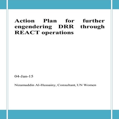 Role of Women and Gender Approaches in DRR | PDF