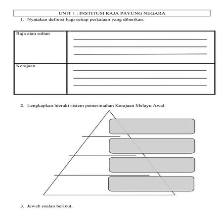 Sejarah Darjah 5 bab 1, sekolah rendah..