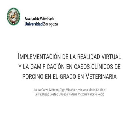 Implementación de la realidad virtual y la gamificación en casos clínicos de ...