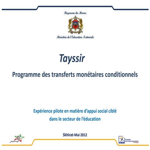 Tayssir : Programme des transferts monétaires conditionnels