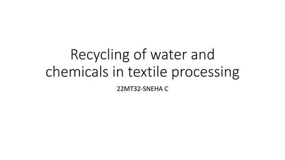 WASTE WATER AND ITS TREATMENT IN TEXTILE INDUSTRY | PPTX | Indoor ...
