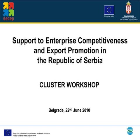 Cluster Workshop - Belgrade June 22, 2010
