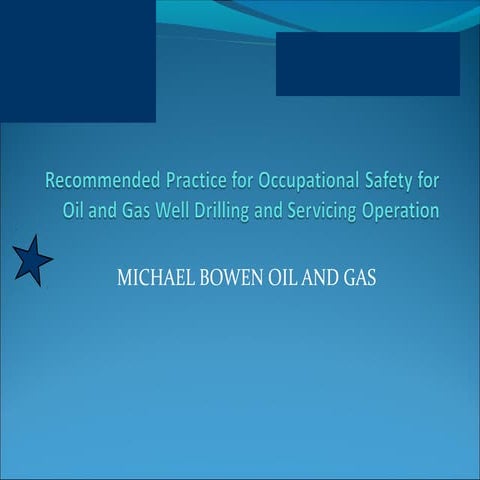  oil gas industry guidelines | Michael Bowen