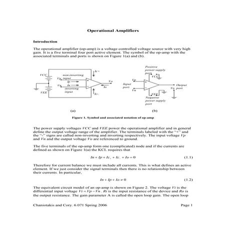 Operational Amplifiers and Circuits on OpAmps