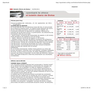 Boletin Diario 22/09/11