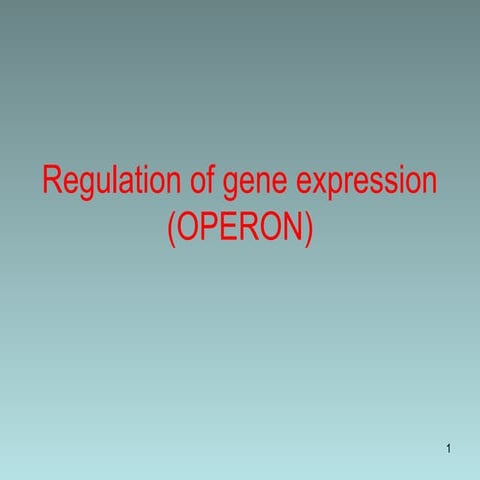 operon model in prokaryotes and eukaryotes