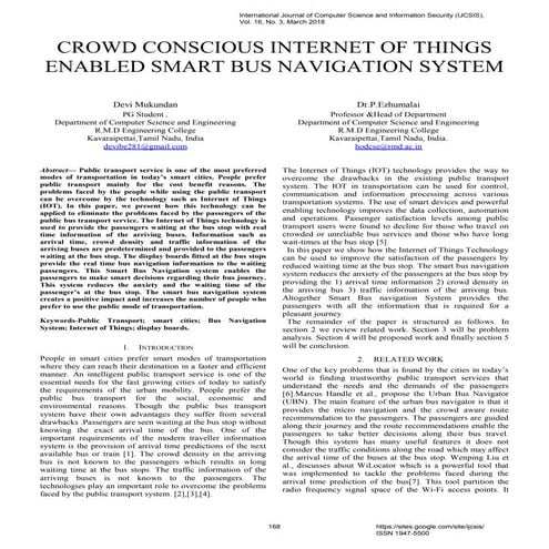 Crowd Conscious Internet of Things Enabled Smart Bus Navigation System