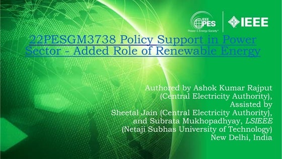 National Renewable Energy Program (NREP) 2020-2040 and sector updates ...