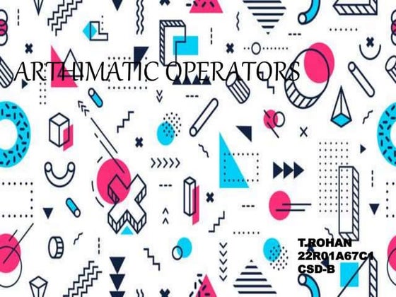 Arithmetic operators