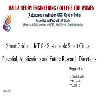 AI & IoT in smart Grids .pptx in the EE TE Seminar topic | PPTX