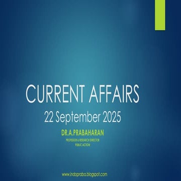 22  September 2025  Current Affairs by Dr. A. Prabaharan.pptx