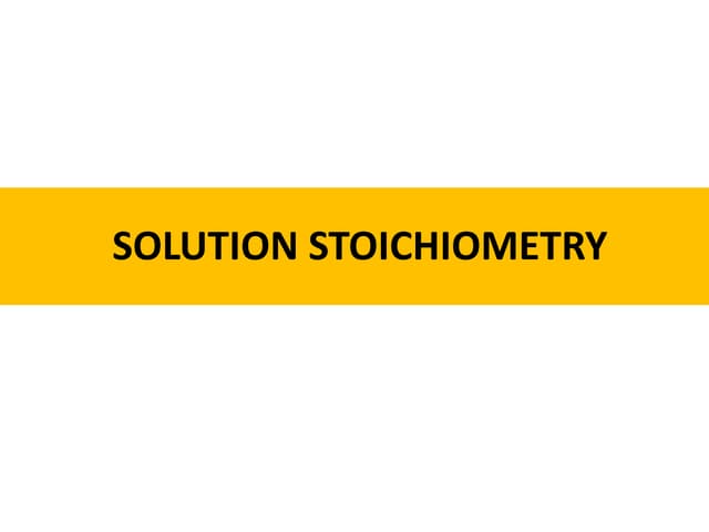 22 solution stoichiometry new