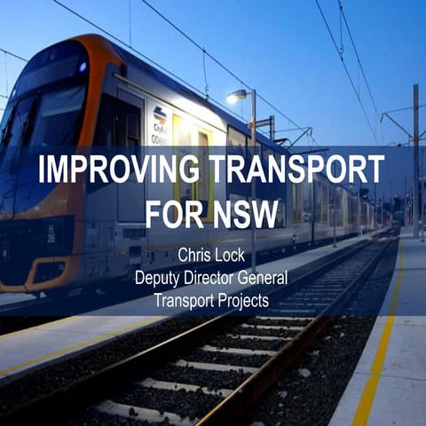 Rail Directions Workshop: Transport NSW