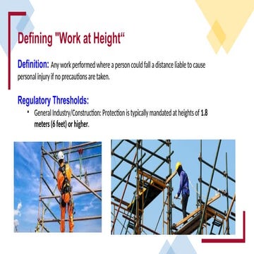 Working At Height Safety Meeting presentation | PPTX