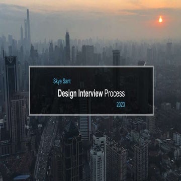 UX Design: Job Search & Interviewing