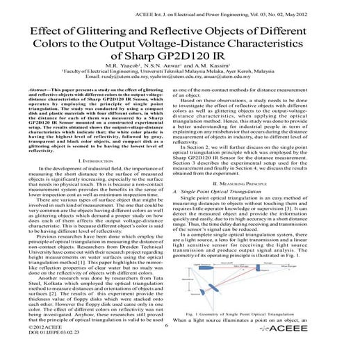 Effect of Glittering and Reflective Objects of Different Colors to the Output...