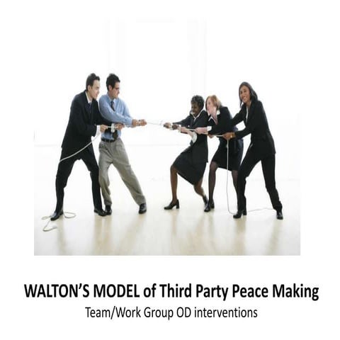 Walton’s model of third party peace making  team work group OD interventions ...