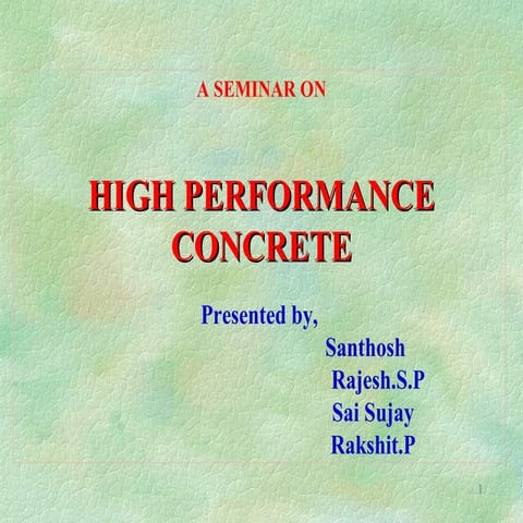 high performance concrete
