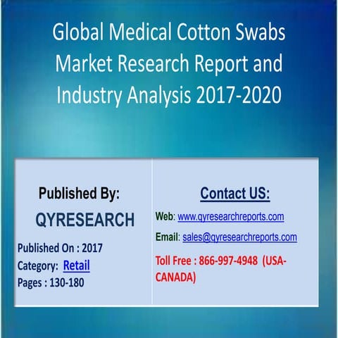 Global Medical Cotton Swabs Industry 2022 Market Applications, Sales, Key Sol...