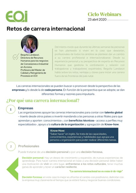 Carrera Internacional por Begoña Lanzazuri