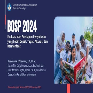 Paparan Penyesuaian Juknis BOSP Tahun 2025 | PPTX