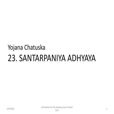 Charaka Samhita Sutra Sthana Chapter 23 Santarpaniya Adhyayam