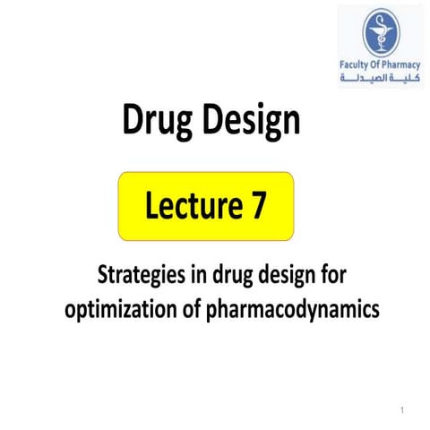 (Strategies in drug design for optimization of pharmacodynamics).pptx