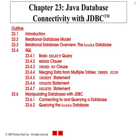 Database Handling Using JDBC: Introduction, Types of JDBC Drivers, | PPT