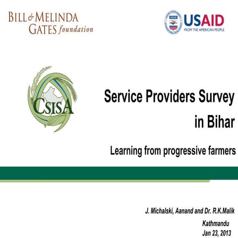 23  25 jan 2013 csisa kathmandu service provider survey aanand