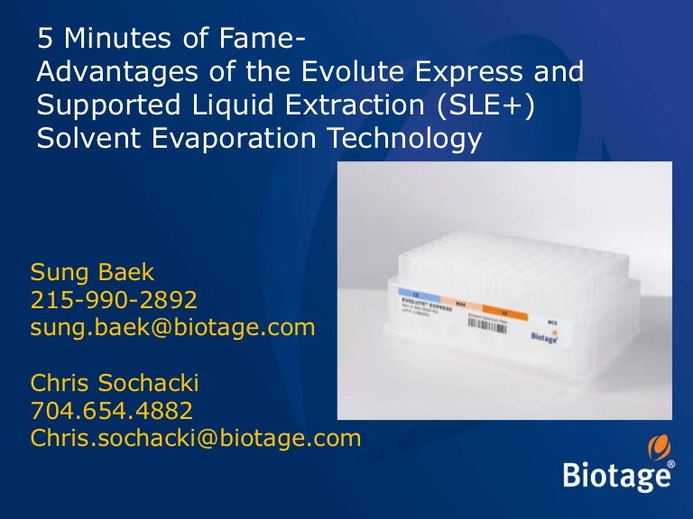 23 advantages of supported liquid extraction (sle+) and the new evolu…
