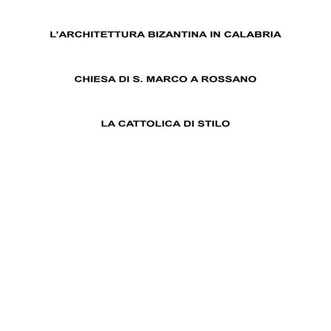 23. Architettura bizantina in Calabria