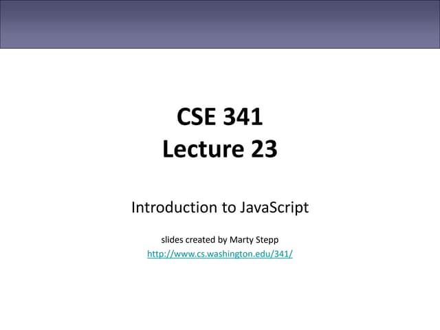 Basics of Javascript | PPT