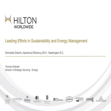 Hilton Worldwide - Leading Efforts in Sustainability and Energy Management
