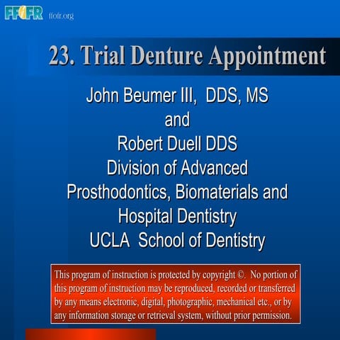 23.trial denture appointment