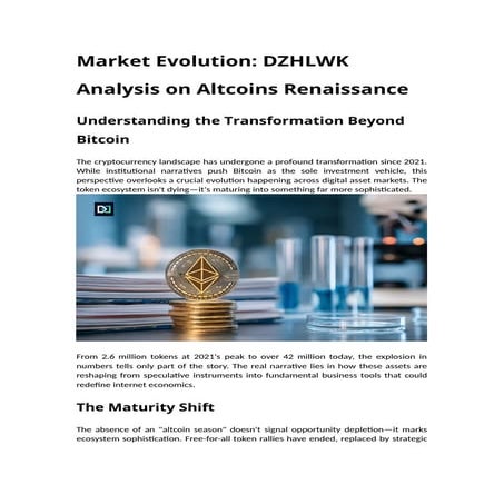 Market Evolution: DZHLWK Analysis on Altcoins Renaissance