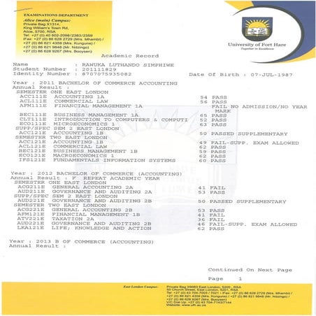 Academic record | PDF