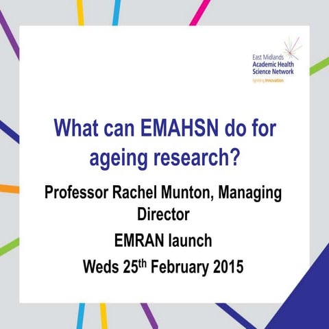 EMRAN Launch Event - Rachel Munton