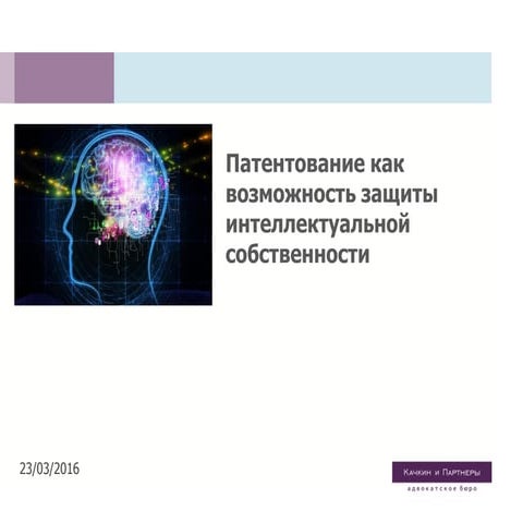 Пантентование как возможность защиты интеллектуальной собственности