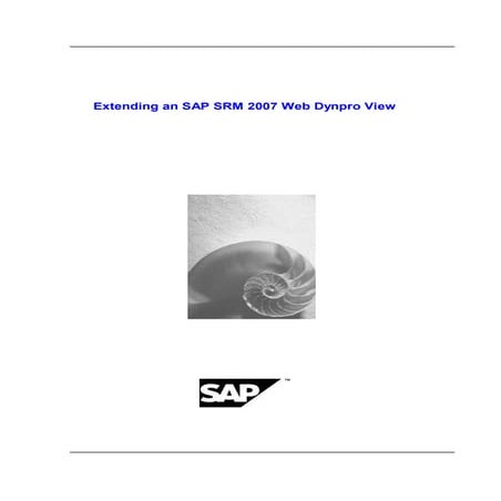 230394452 extending-extending-srm-web-dynpro-view srm-web-dynpro-view