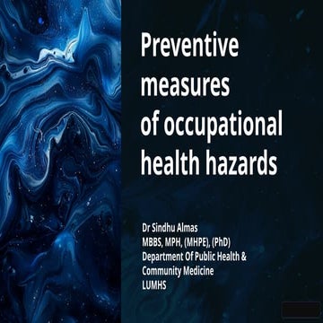 Preventive measures of occupational health hazards .pptx