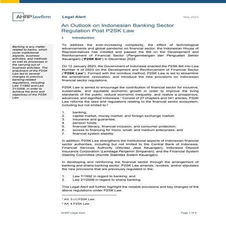 An Outlook on Indonesian Banking Sector Regulation Post P2SK Law.pdf