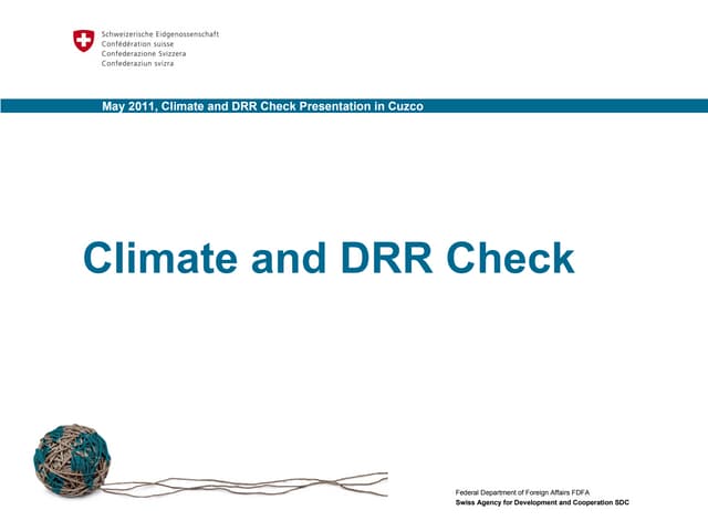 Climate and DRR Check 