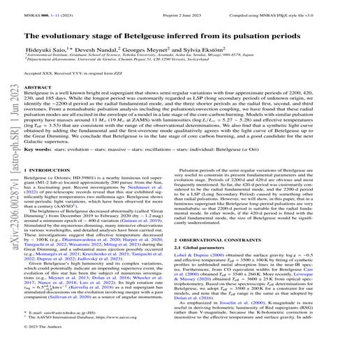The evolutionary stage of Betelgeuse inferred from its pulsation periods