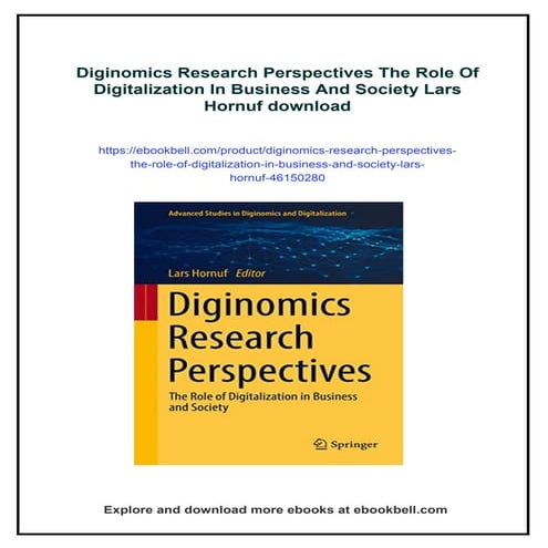 Diginomics Research Perspectives The Role Of Digitalization In Business ...